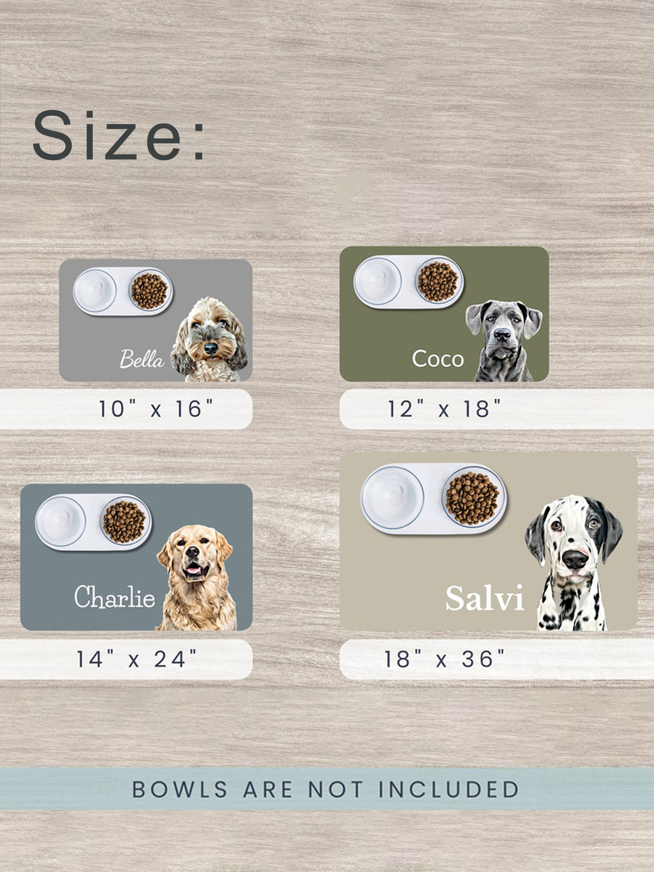 Personalized Pet Placemats with Name and Photo